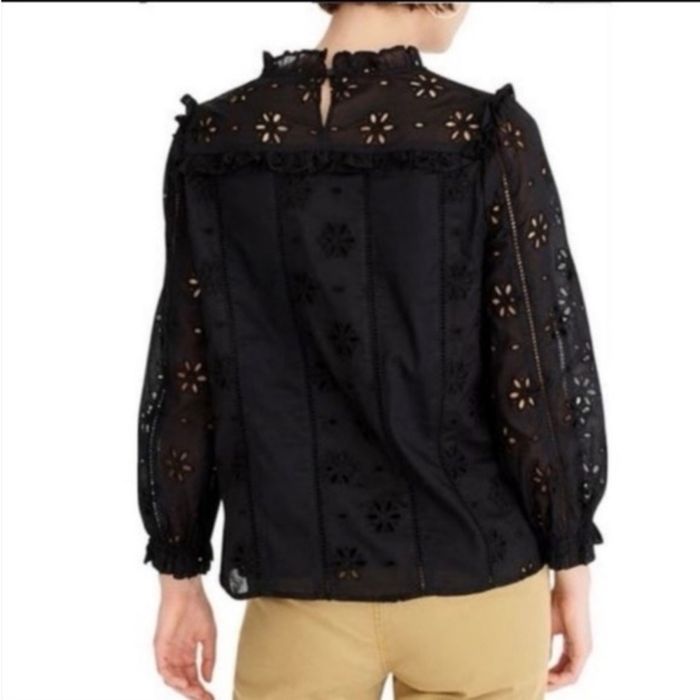 J.Crew Eyelet Ruffle Top - Picture 3 of 9